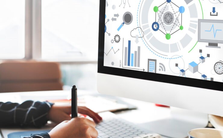Information Technology Connection Graphics Concept